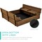 Best Choice Products 47x47-Inch Kids Wooden Outdoor Sandbox w/ 2 Foldable Bench Seats, Sand Protection, Liner
